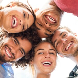 Group of people smiling in happiness 